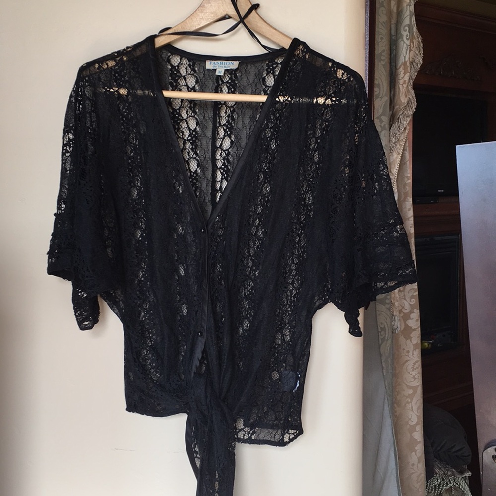 Black lace top